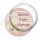 Image digitale - Bonne fête maman fond fleuri
