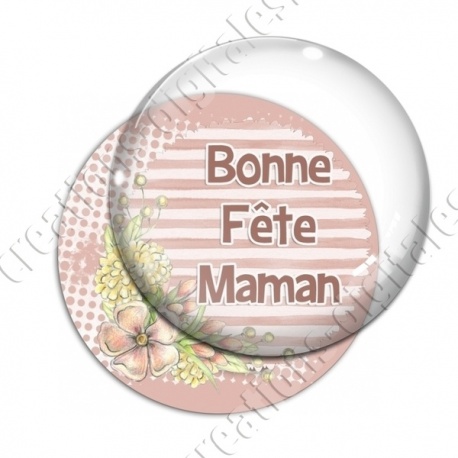 Image digitale - Bonne fête maman fond fleuri
