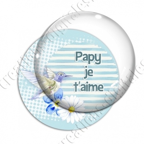 Image digitale - Papy je t'aime fond oiseau