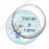 Image digitale - Parrain je t'aime fond oiseau