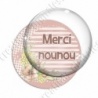 Image digitale - Merci Nounou fond fleuri