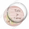 Image digitale - Tata je t'aime fond fleuri