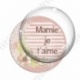 Image digitale - Mamie je t'aime fond fleuri