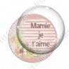 Image digitale - Mamie je t'aime fond fleuri