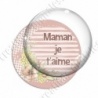 Image digitale - Maman je t'aime fond fleuri