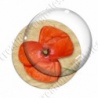Image digitale - Coquelicot fond brun 03