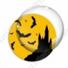 Image digitale - Halloween - Château et chauve-souris