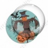 Image digitale - Halloween - Epouvantail et citrouille