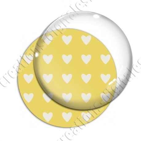 Image digitale - Motif coeur jaune