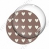 Image digitale - Motif coeur marron