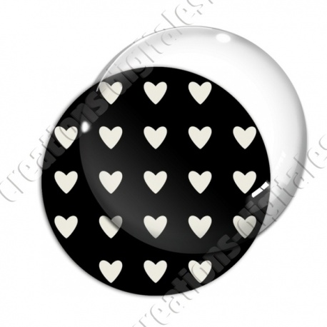 Image digitale - Motif coeur noir