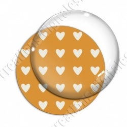 Image digitale - Motif coeur orange