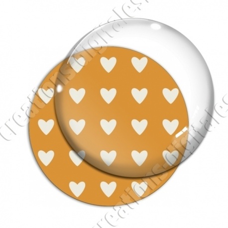 Image digitale - Motif coeur orange