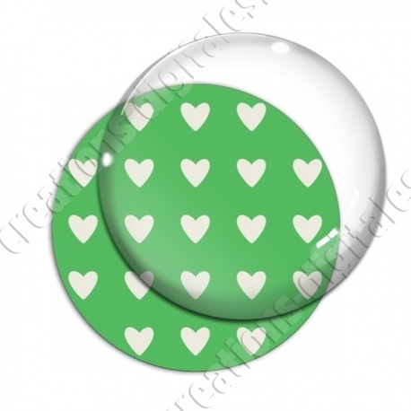 Image digitale - Motif coeur vert