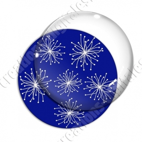 Image digitale - Motif pissenlit bleu