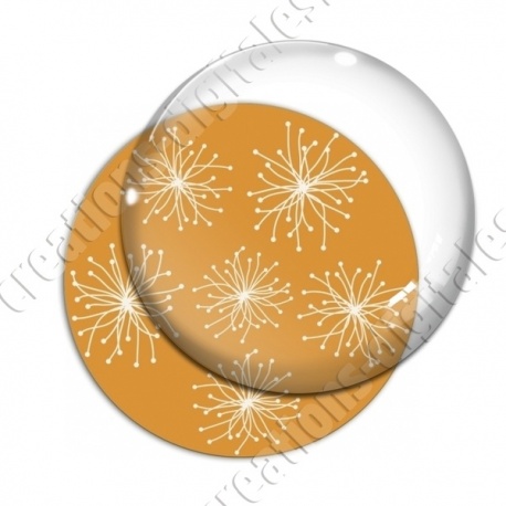 Image digitale - Motif pissenlit orange