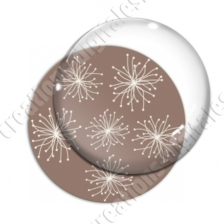 Image digitale - Motif pissenlit marron