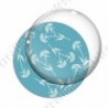 Image digitale - Motif fleur à tige cyan