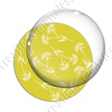 Image digitale - Motif fleur à tige jaune