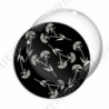 Image digitale - Motif fleur à tige noir