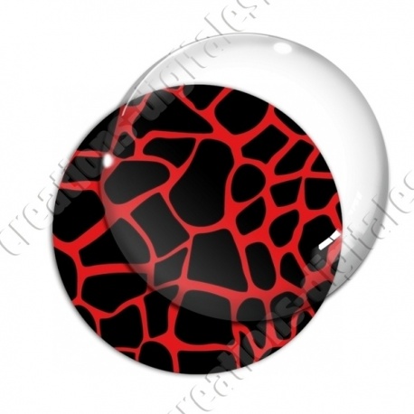 Image digitale - Motif girafe rouge