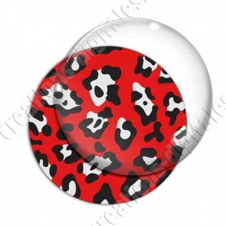 Image digitale - Motif léopard rouge