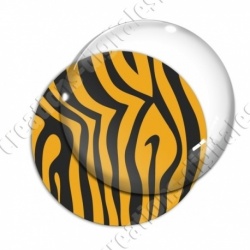 Image digitale - Motif zèbre orange