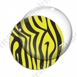 Image digitale - Motif zèbre jaune